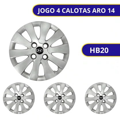 Jogo Calota Aro 14  Hyundai HB20 2012 Até 2015 