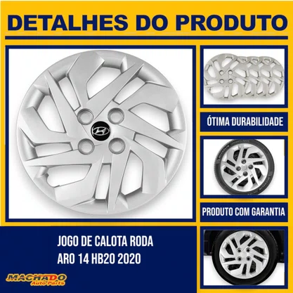 Jogo Calota Aro 14 Hyundai HB20 2020
