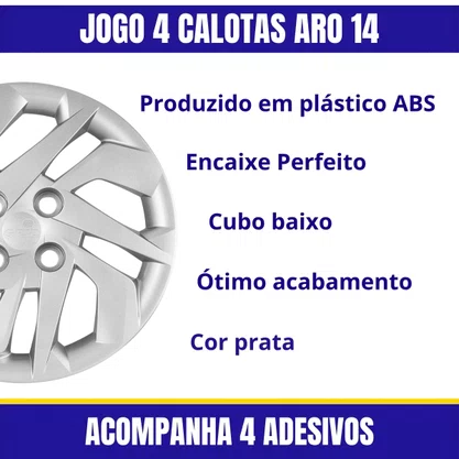 Jogo Calota Aro 14 Hyundai HB20 2020