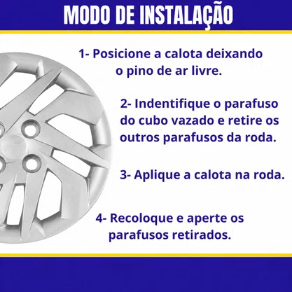 Jogo Calota Aro 14 Hyundai HB20 2020