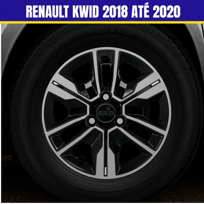 Jogo Calota Aro 14 Kwid 2023 Preta Prata
