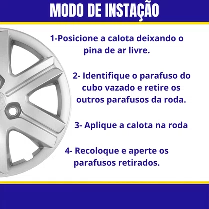 Jogo Calota Aro 14 Kwid Zen 2017 Até 2021 Cubo Padrão