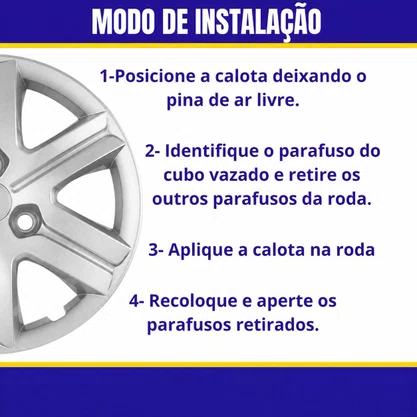 Jogo Calota Aro 14 Kwid Zen 2017 Até 2021 Cubo Padrão