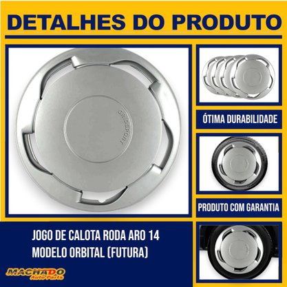 Jogo Calota Aro 14 Modelo Orbital  (Futura) Pressão