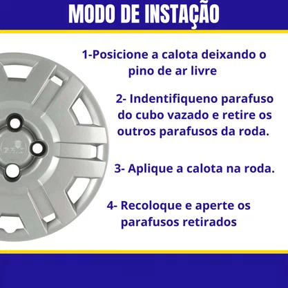 Jogo Calota Aro 14 Montana 2004 Até 2010 