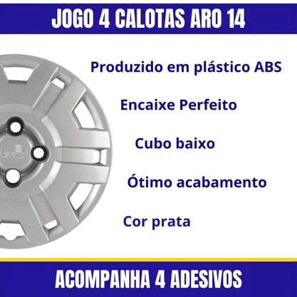 Jogo Calota Aro 14 Montana 2004 Até 2010 