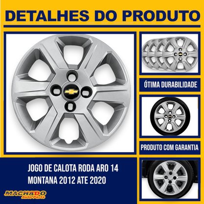 Jogo Calota Aro 14 Chevrolet Montana 2011 Até 2020