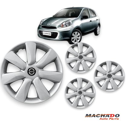 Jogo Calota aro 14 Nissan March 2015 Até 2018 Pressão