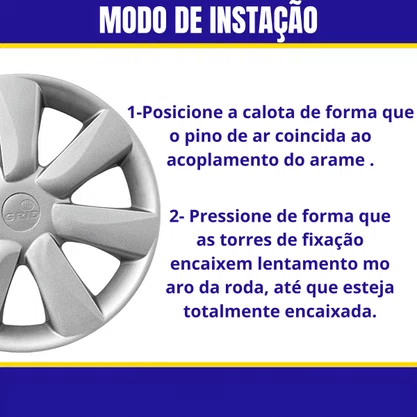 Jogo Calota aro 14 Nissan March 2015 Até 2018 Pressão