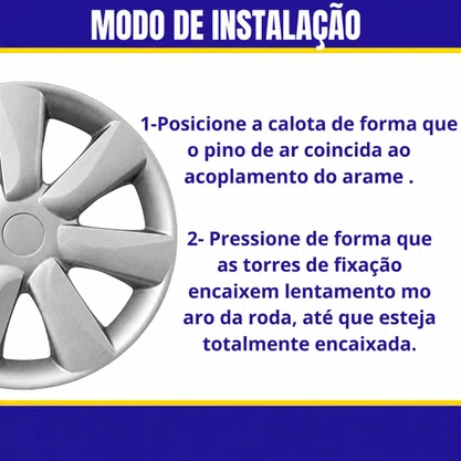 Jogo Calota aro 14 Nissan March 2015 Até 2018 Pressão