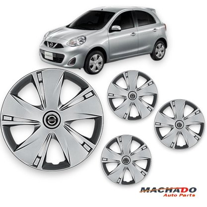 Jogo Calota Aro 14 Nissan New March 2015 Até 2018