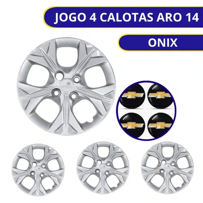 Jogo Calota Aro 14 Onix Prisma Após 2021 