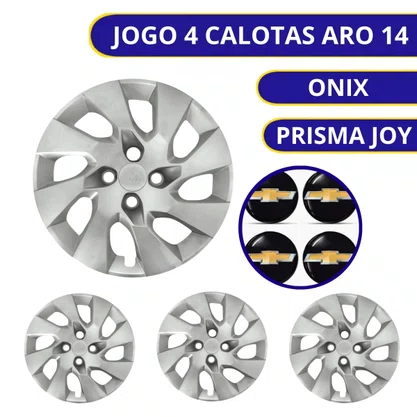 Jogo Calota Aro 14  Onix Prisma Corsa Celta 2014 Até 2016