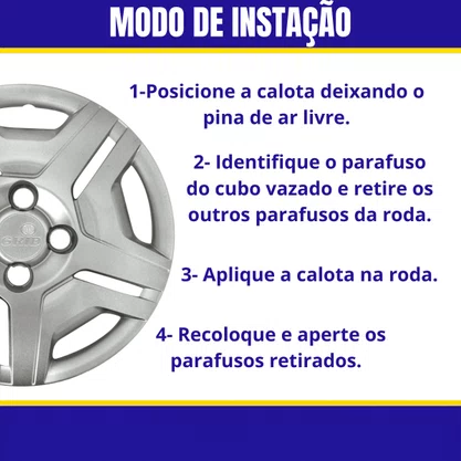 Jogo Calota Aro 14 Onix Prisma Joy 2014 Até 2018