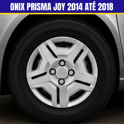 Jogo Calota Aro 14 Onix Prisma Joy 2014 Até 2018