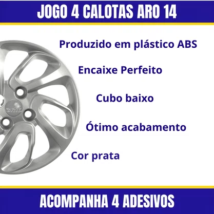 Jogo Calota Aro 14 Palio Uno Way 2015 Até 2016 Attractive