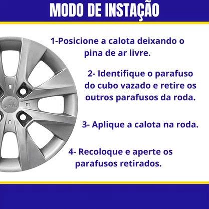 Jogo Calota Aro 14 Peugeot 206 207 208 307 2015 Ate 2016