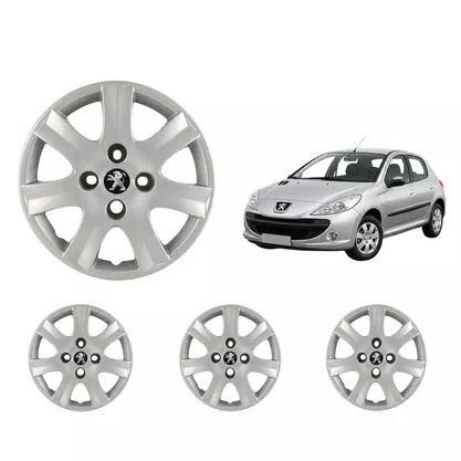 Jogo Calota Aro 14 Peugeot 206 207 307 2010 Até 2016