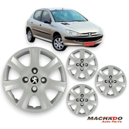 Jogo Calota Aro 14 Peugeot 206 207 307 2010 Até 2016