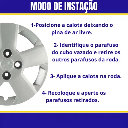 Jogo Calota Aro 14 Prisma Celta Montana 2011 Até 2017