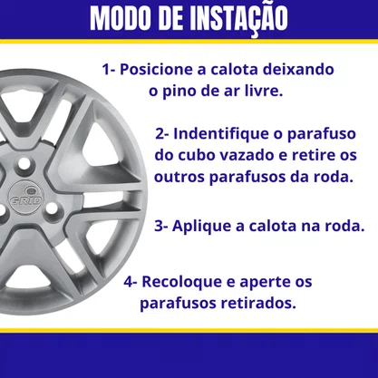 Jogo Calota Aro 14 Renault Kwid 2018 Até 2020