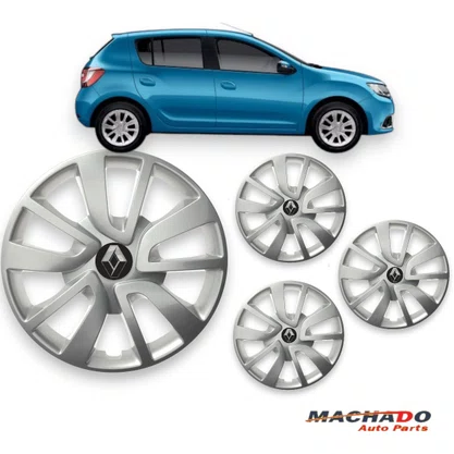 Jogo Calota Aro 14 Renault Sandero 2014 Até 2020