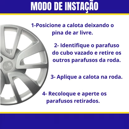 Jogo Calota Aro 14 Renault Sandero 2014 Até 2020