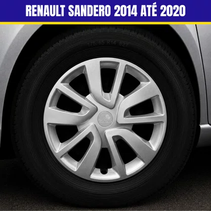 Jogo Calota Aro 14 Renault Sandero 2014 Até 2020