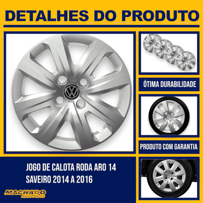 Jogo Calota Aro 14 Saveiro Gol G5 G6 2010 Até 2016