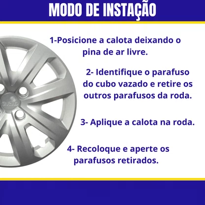 Jogo Calota Aro 14 Saveiro Gol G5 G6 2010 Até 2016