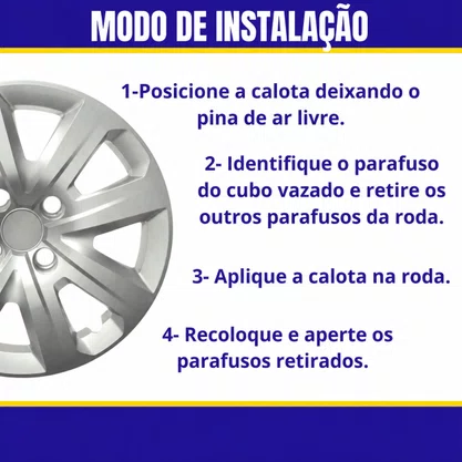 Jogo Calota Aro 14 Saveiro Gol G5 G6 2010 Até 2016
