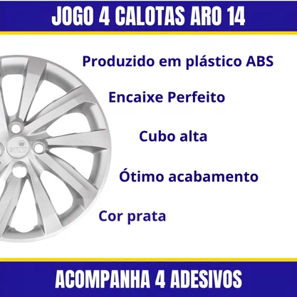 Jogo Calota Aro 14 Strada Após 2021
