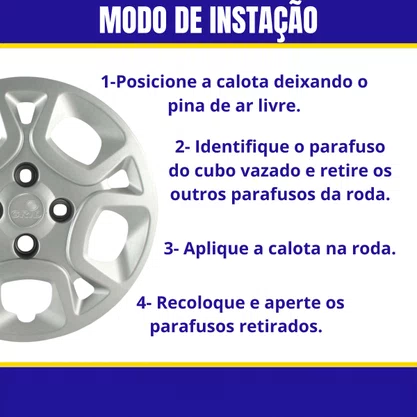 Jogo Calota Aro 14 Uno Attractive 2010 Até 2016 