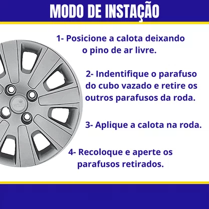 Jogo Calota Aro 14 Volkswagen Gol Voyage 2009 Até 2010