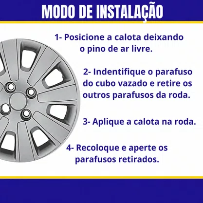 Jogo Calota Aro 14 Volkswagen Gol Voyage 2009 Até 2010