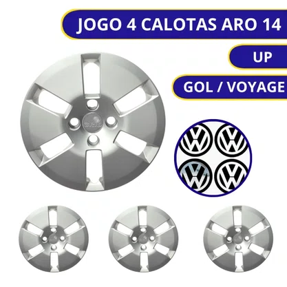 Jogo Calota Aro 14 Volkswagen UP 2014 ate 2016