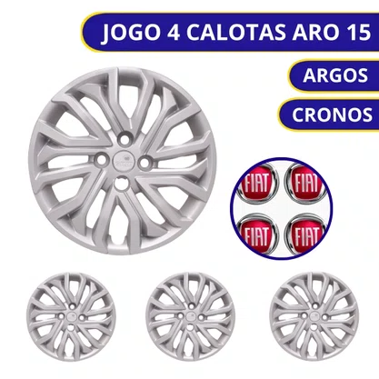 Jogo Calota Aro 15 Argo/Cronos 2022 