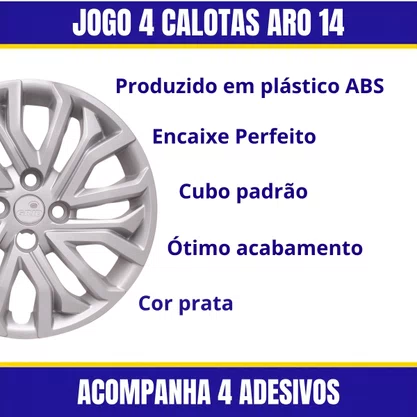 Jogo Calota Aro 15 Argo/Cronos 2022 