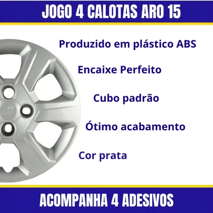 Jogo Calota Aro 15 Chevrolet Montana 2011 Até 2020