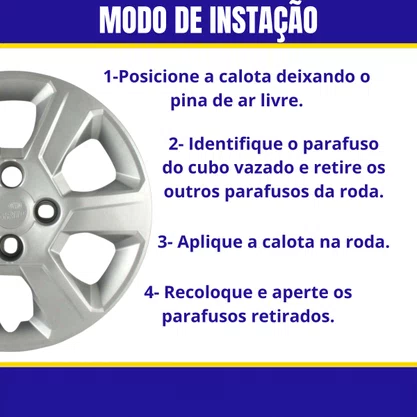 Jogo Calota Aro 15 Chevrolet Montana 2011 Até 2020