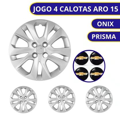 Jogo Calota Aro 15 Chevrolet Onix Prisma Após 2020 