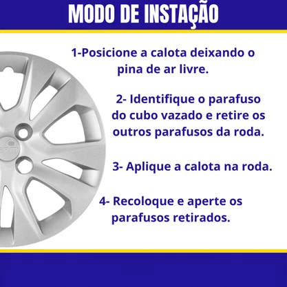 Jogo Calota Aro 15 Chevrolet Onix Prisma Após 2020 