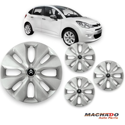 Jogo Calota Aro 15 Citroen C3 2014 Até 2018 