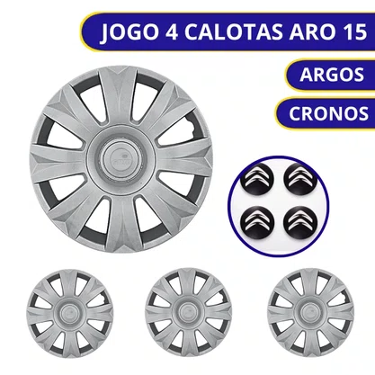 Jogo Calota Aro 15 Citroen C3 2014 Até 2015