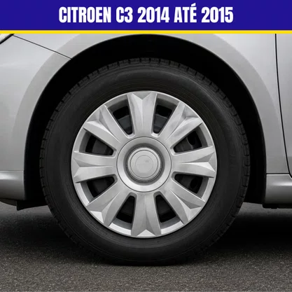 Jogo Calota Aro 15 Citroen C3 2014 Até 2015