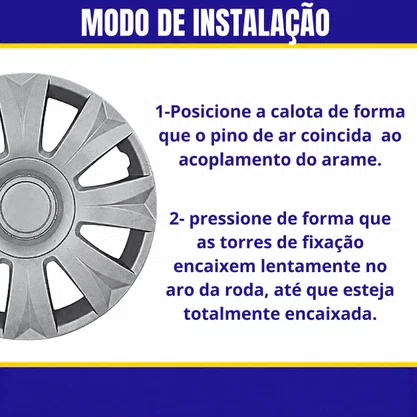 Jogo Calota Aro 15 Citroen C3 2014 Até 2015