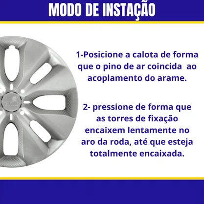 Jogo Calota Aro 15 Citroen C3 2014 Até 2018 