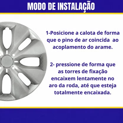 Jogo Calota Aro 15 Citroen C3 2014 Até 2018 