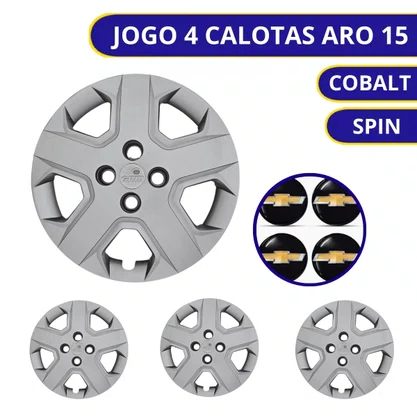 Jogo Calota Aro 15 Cobalt Spin 2013 Até 2020