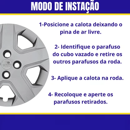 Jogo Calota Aro 15 Cobalt Spin 2013 Até 2020